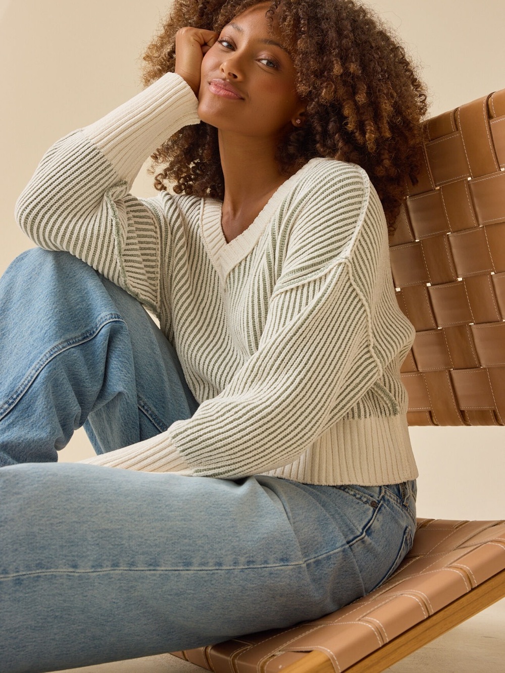 Altar'd State Ophelia Cropped Matte Chenille Sweater